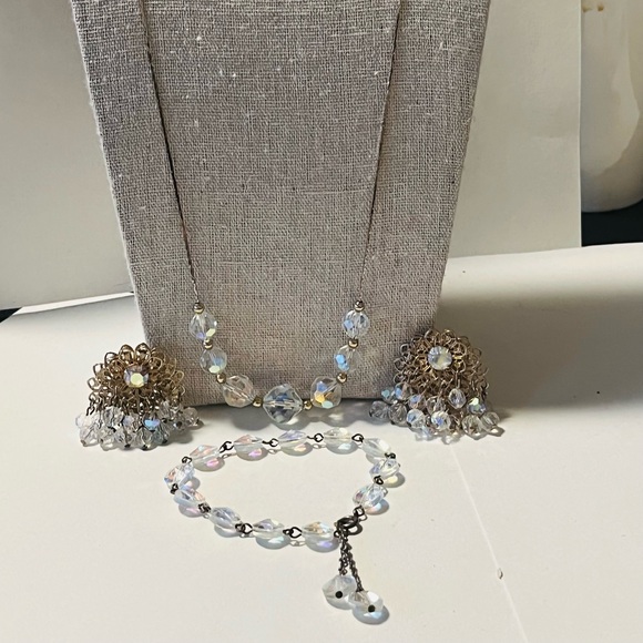 Vintage AB Crystal Jewelry Lot Aurora Borealis Coated Jewelry - Picture 11 of 11